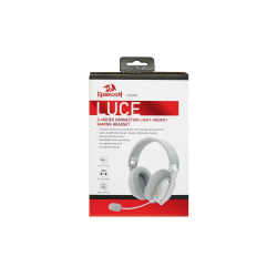 Геймърски слушалки Redragon Luce H888W с кабел и безжична Bluetooth връзка - бели