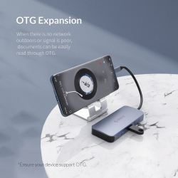 Orico докинг станция Docking Station Type-C Power Distribution 3.0 100W - LAN, HDMI, Type-C x 1, USB3.0 x 3 -  MC-U602P
