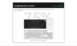 VGN професионална геймърска механична клавиатура Professional Gaming Mechanical Keyboard N75 RGB Jelly Orange - Power Silver Switches [Linear]