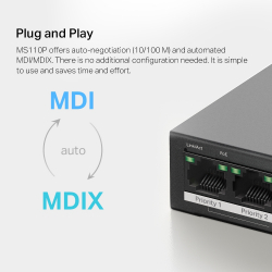 10-портов Gigabit Desktop/Rackmount комутатор Mercusys MS110P