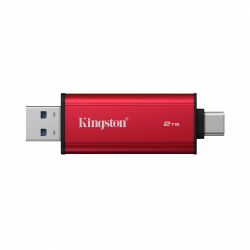 Флаш памет Kingston Dual USB-A/C Portable SSD 2TB - Black/Red