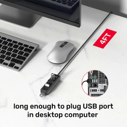 Unitek хъб USB3.0 HUB 4 port, 1.2m cable, aux USB-C power input - Y-3089V01