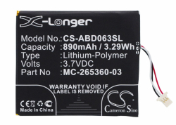 Батерия за електронна книга AMAZON Kindle 7, Kindle 8 58-000083  3,7V  890mAh LiPo CAMERON SINO