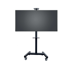 Стойка за дисплей тип количка OMB 07147 FIX TROLLEY, for 46" - 90" displays, Max weight 80kg, VESA Min 200x200 and Max 800x600, Easy hanging, Hidden cables, With wheels, Manually Height Adjustable, Black
