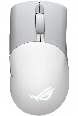 Asus ROG Keris Wireless AimPoint Gaming Mouse, Tri-mode connectivity (2.4GHz RF, Bluetooth, Wired), 36000 DPI sensor, 5 programmable buttons, ROG SpeedNova, Replaceable switches, Paracord cable, White