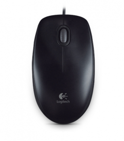 LOGITECH B100 Corded Mouse - BLACK - USB - B2B