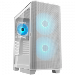 COUGAR AIRFACE FLO RGB PC Case, Mid Tower, White