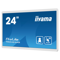 Компютър IIYAMA TW2424AS-W1, 23.8", Touch Panel PC, 10 points Projective capacitive, IPS Panel, AG, 16:9, 1920x1080, 250cd/m2, 1000:1, 14ms, Android 12 with GMS, Rockchip RK3399, 4GB, 32GB, WiFi, BT, 24/7, HDMI, USB-C, 3x USB, LAN, Speakers, Portrait, Face up, VESA 100, White                          