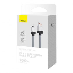 Кабел  Baseus CoolPlay USB към USB-C 100W 1м CAKW000601 - черен