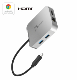 Докинг станция j5create JCD391 4K60 Elite USB-C PD, USB-A, HDMI, RJ-45                          