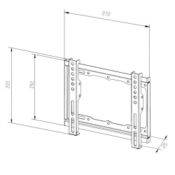 Makki стенна стойка за телевизор TV Mount - SF1 - Fixed, 17"-42", 20 kg - TV-SF1