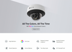4MP пълноцветна куполна мрежова камера TP-Link VIGI InSight S245(2.8mm)