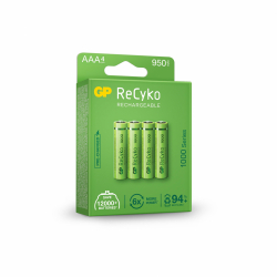 Акумулаторна Батерия GP R03 AAA 1000mAh NiMH 100AAAHCE-EB4 4 бр. в опаковка GP