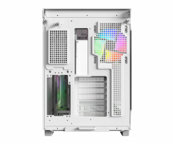 Montech кутия KING 65 Pro, Dual Chamber Mid-tower Case, 3 ARGB Fans, White