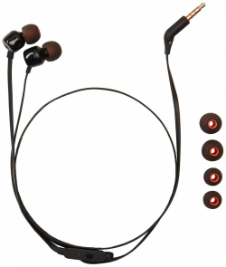 Слушалки JBL T110, In Ear, Черен                          