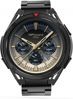 Смартчасовник HiFuture Active Black Red, *1.43"  AMOLED, Dual Band GPS +Compass + Altimeter 466*466, Powered by Dual Core & Syntra AI, Bluetooth Call, 5ATM Waterproof, 24/7 True Heart Rate & Blood Oxygen Sensor, Up to 10 days daily use                          