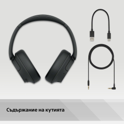 Слушалки Sony Headset WH-CH720N - черни