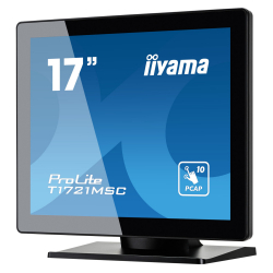 Монитор IIYAMA T1721MSC-B2, 17" TN panel, 5:4, 1280x1024, 10points multi touch PCAP, 250cd/m3, 1000:1, 5ms, VGA, HDMI, USB, Speakers, 7H, IPX3, Tilt, VESA 100, Black