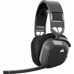 Геймърски слушалки с микрофон Corsair HS80 MAX Steel Grey безжични и блутут PC/PS5/PS4