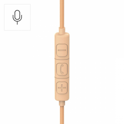HAMA Слушалки с микрофон "Fun C", USB-C, водач за кабел от едната страна, Оранжев