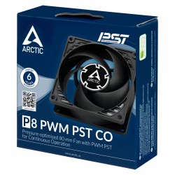 Arctic вентилатор Fan 80mm P8 PWM PST CO - black/black - 200-3000rpm