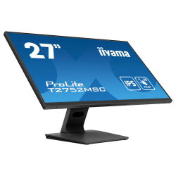 Монитор IIYAMA T2752MSC-B1, 27", IPS panel, Anti-Fingerprint, 7H, 16:9, 10-points PCAP touch, FHD 1920x1080, 400cd/m2, 1000:1, 5ms, 60Hz, OSD key lock, Flicker free, Blue light reducer, HDMI, DP, 2x USB, Mini jack, Speakers, Tilt, VESA 100, Black