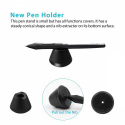 Графичен таблет HUION Inspiroy H640P, USB, Черен