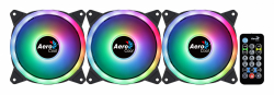 AeroCool комплект вентилатори Fan Pack 3-in-1 3x120mm - DUO 12 Pro - Addressable RGB with Hub, Remote - ACF3-DU10227.11                          