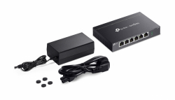6-портов 10/100Mbps неуправляем комутатор TP-Link Omada DS106P с 4-портов PoE+