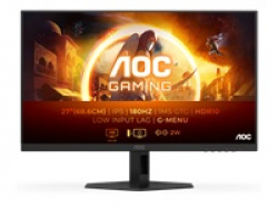 Монитор AOC 27G4XE, 27" IPS WLED, 1920x1080@@180Hz, 1ms GtG, 0.5ms MPRT, 300cd m/2, 1000:1, 80M:1 DCR, Adaptive Sync, FlickerFree, Low Blue Mode, 2Wx2, Tilt, 2xHDMI, DP