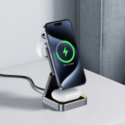 Acefast настолно устройство за безжично зареждане Desktop 3-in-1 Wireless Charging Holder - E20 Black