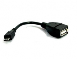 VCom Кабел OTG USB AF / Micro USB Black - CU226-0.2m                          