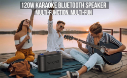 W-King Блутут парти колона Bluetooth Party Speaker - H10 - 120W, 2 x Wireless Microphones, Karaoke