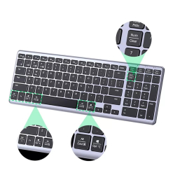Ултра тънка безжична Bluetooth 5.0 и 2.4G клавиатура UGREEN 15258