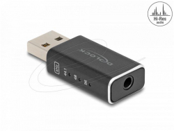 Delock Аудио конвертор, от дигитален към аналогов сигнал, USB Gaming, 24 Bit / 96 kHz