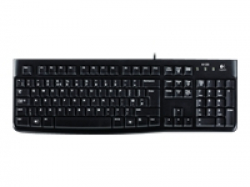 LOGITECH K120 Corded Keyboard - BLACK - USB - US INT'L - B2B