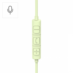 HAMA Слушалки с микрофон "Fun C", USB-C, водач за кабел от едната страна, зелени