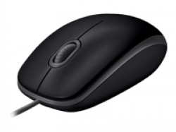 LOGITECH B110 Corded Mouse - SILENT - BLACK - USB - B2B