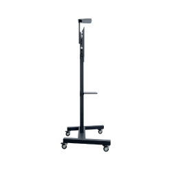 Стойка за дисплей тип количка OMB 07147 FIX TROLLEY, for 46" - 90" displays, Max weight 80kg, VESA Min 200x200 and Max 800x600, Easy hanging, Hidden cables, With wheels, Manually Height Adjustable, Black