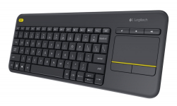 LOGITECH K400 Plus Wireless Touch Keyboard - BLACK - US INT'L