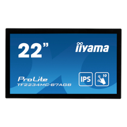 Тъч Монитор IIYAMA TF2234MC-B7AGB 21.5 inch Open Frame, 10-point Multi-Touch Projective Capacitive, IPS LED, 1920x1080, 300cd/m2, 8ms, Protection glass 6H, Bezel-Free, HDMI, VGA, DisplayPort, Anti-Glare coated glass