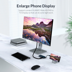 Orico докинг станция Docking Station Type-C Power Distribution 3.0 100W - LAN, HDMI, Type-C x 1, USB3.0 x 3 -  MC-U602P