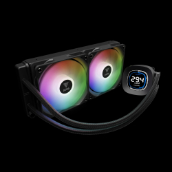 Gamdias водно охлаждане Water Cooling 240mm - AURA GL240 DIGITAL - Digital Display, aRGB