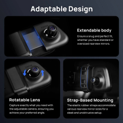 70mai комплект огледало и камера за задно виждане видеорегистратор Rearview Dash Cam 3K HDR Set - S500