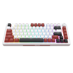 Геймърска механична клавиатура Redragon Stormhunter K721WRB-RGB с RGB осветление - бяла