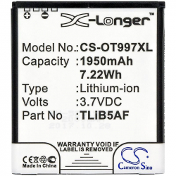 Батерия за мобилен телефон ALCATEL LinkZone MW40, MW40  CAB32E0000C1 LiIon 3,7V 1950mAh CAMERON SINO                          