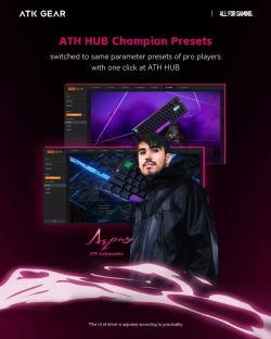 ATK професионална геймърска механична клавиатура Professional Gaming Mechanical Keyboard RS6 Ultra - 8K, Gateron Jade Gaming [Linear] - Sakura Warrior