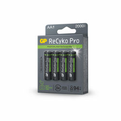 Акумулаторна Батерия GP R6 AA 2100mAh RECYKO + PRO Fast Flash GP-BR-210AAHCF-APCEB4 NiMH /до 500 цикъла/  4 бр. в опаковка GP