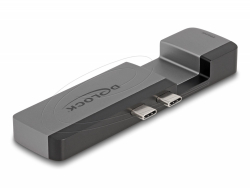 Докинг станция Delock for MacBook Pro / MacBook Air Thunderbolt™ 4, 5K Резолюция / 100 W PD / 10 Gbps Hub / LAN / Audio