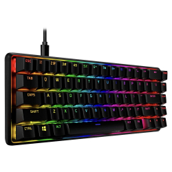 Геймърскa механична клавиатура HyperX Alloy Origins 65, HyperX Aqua суичове, Черен                          